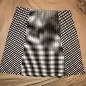 Gingham mini skirt